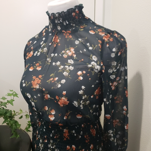 evening bloom mini dress